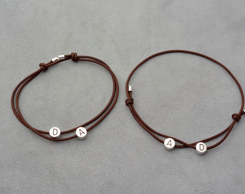 Custom Initials Cord Bracelet or Anklet Personalized Unisex Etsy