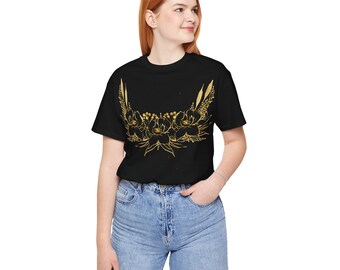 Gold Flowers Jersey Short Sleeve Tee