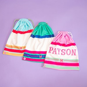 Custom patch grip bag for gymnast bag for gymnastic gripbag personalized grip bag preppy pink name patch bag for grip team gift for gymnast