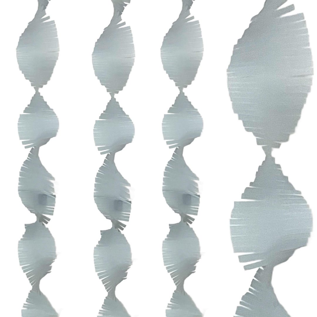 Large Grey Fringe Crepe Streamers - Etsy