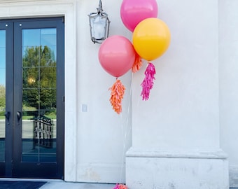 Balloon Tissue Tassel Tail Solid Colors