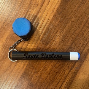 Cue Tip Look-alike Pocket Chalk Holder (Custom Engraving)