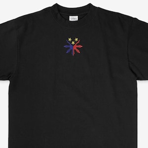 Pinoy Philippines Tribal 3 Stars and a Sun Inspired Embroidered T-Shirt