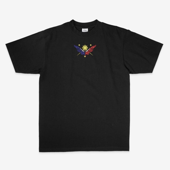 Philippines Tribal 3 Stars and a Sun Inspired Embroidered T-Shirt