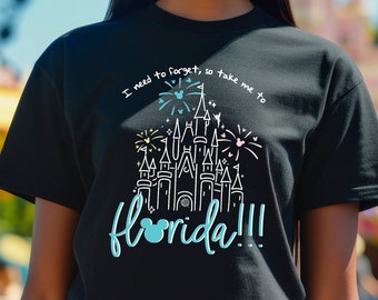 Taylor Florida Vacation T-Shirt: Cinderella Castle Bella Canvas Tee