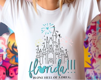 Florida Cinderella Castle T-Shirt: Bella + Canvas Vacation Tee