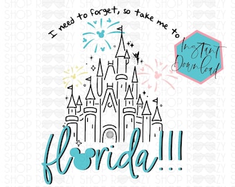 Castello di Cenerentola in Florida PNG: design della maglietta da viaggio Taylor (download digitale)