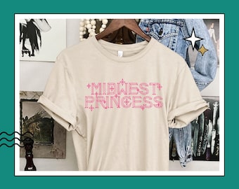 Midwest Princess Shirt – Bella + Canvas Hot Pink Text Concert Tee (XS–5XL)