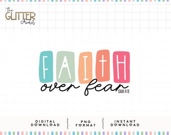 La foi sur la peur PNG - verset coloré de la Bible chrétienne en téléchargement numérique (Ésaïe 41:10)