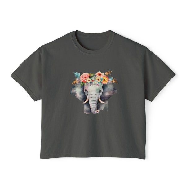 Elephant | Cute animal T-shirt | Sweet Graphic Tee | Sketch Elephant | Gift | Unisex Tshirt | Flowers