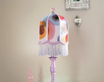 Small Retro Abstract Velvet Lampshade