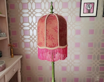 Dusky Pink Small Velvet Lampshade