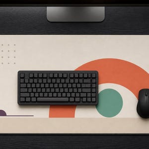Podkładka pod mysz Bauhaus Arch Desk Mat, minimalistyczna, abstrakcyjna podkładka pod mysz, nowoczesny wystrój biura