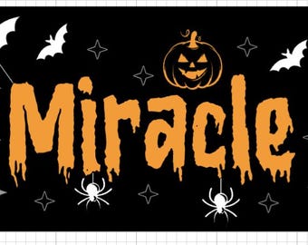 Custom Halloween Name Decal