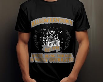 Adult Unisex Cotton Halloweentown Halloween Pumpkin or Skeleton Shirt