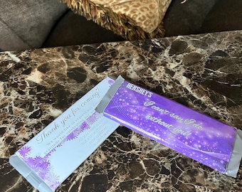 Custom Candy Bar Wrapper: Birthday Party Favor (WRAPPER ONLY)