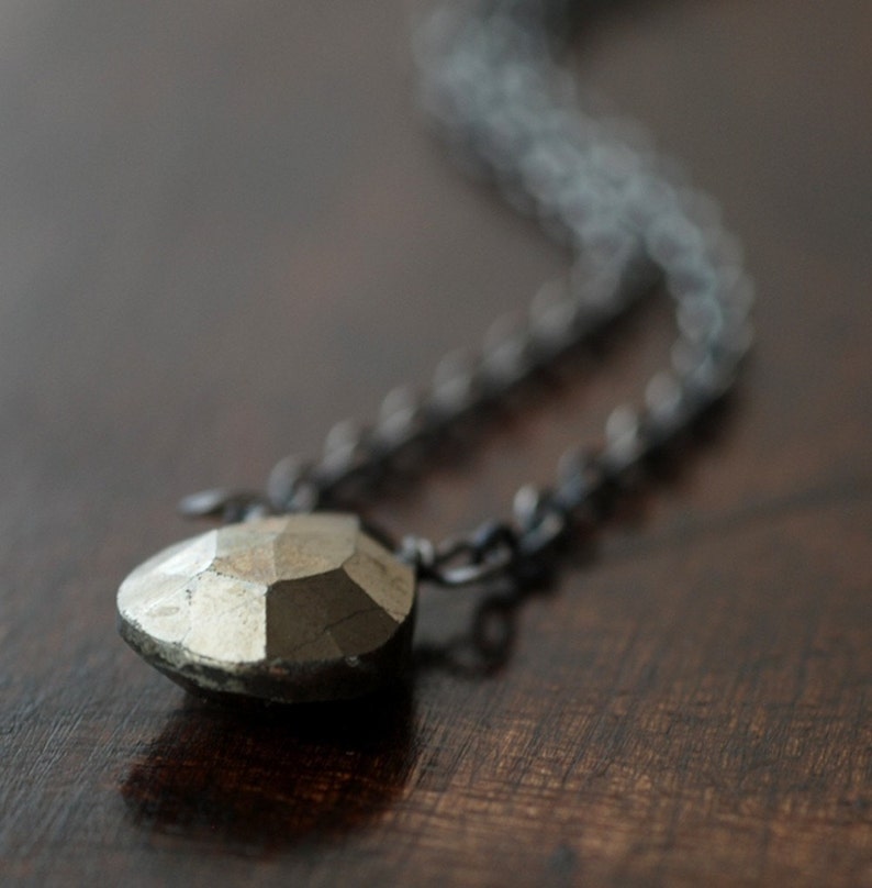 Pyrite necklace Etsy