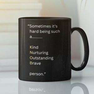 Black funny ceramic mug , glossy quote humour cup , offensive adult saying tumbler,  large rude 11oz 15oz coffee tea cup , adult humour mug