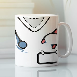 Coffee Mug, Medical Scrubs Design, Doctor Nurse Gift Cup, 11oz, 15oz, Healthcare Tea Mug, Physician Office Decor, Hospital Staff Present