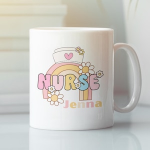 Nurse Coffee Mug, Hospital Key Workers Gift, White Ceramic Cup 11oz 15oz, Medical Staff Appreciation, RN Doctor Present, Healthcare Thank