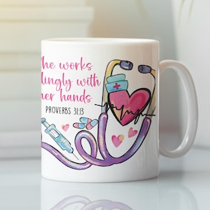 Coffee Mug, Nurse Design Medical Gift Hospital Staff Cup, Ceramic, 11oz, 15oz, Healthcare Appreciation Gift, Doctor Thank You Mug, Gift for