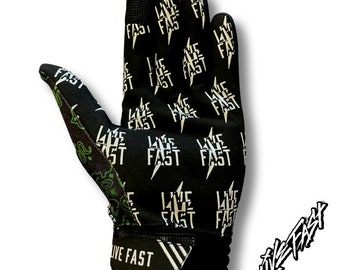 Grey Paisley Motocross Gloves