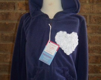 New Cutiepies Couture Custom boutique Girls Shabby Rose terry hoodie 7/8