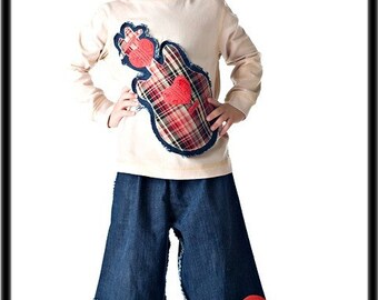 Cutiepies Couture Custom Boutique boy  LOVE ROCKS valentines set 2-6