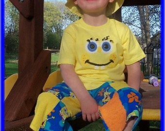 Cutiepies Couture custom boutique boys girls sponge yellow bob set