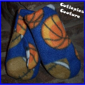 Custom Boutique boys and girls fleece mitten childrens adult You Choose the colors image 2