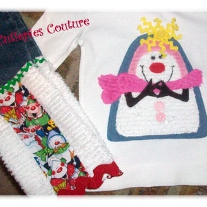 Cutiepies Couture Silly lil snowman winter shirt Boys and girls image 2