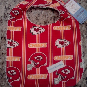 Custom boutique Cutiepies Couture Chiefs bib with chenille New image 1