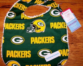 Custom boutique Cutiepies Couture Green Bay bib with chenille New