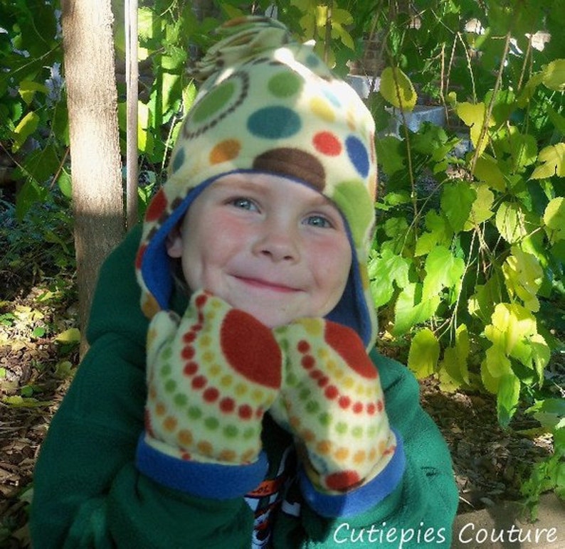 Minnesota wild hockey fleece mittens all sizes 2/3t to adult sizing available image 3