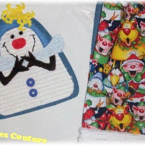 Cutiepies Couture Silly lil snowman winter shirt Boys and girls image 3