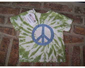 custom boutique girls peace recycled tee 18m