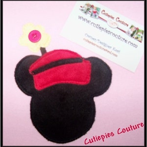 Custom boutique Cutiepies Couture Mrs. mouse girls minky tee nb-6/7 image 3