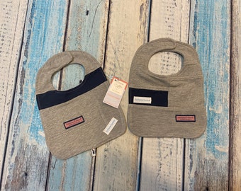 New Custom boutique Cutiepies Couture Repurposed upcycled Vineyard vines sweatshirt bib set