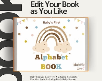 Alphabet Coloring Book: Baby Shower Game (PDF Download)