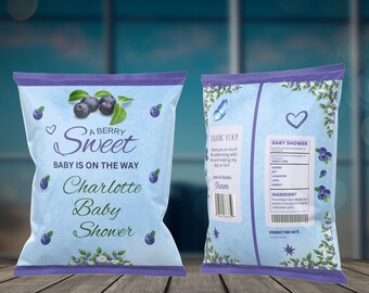 Berry Sweet Baby Shower Chip Bag Labels (Digital Download)