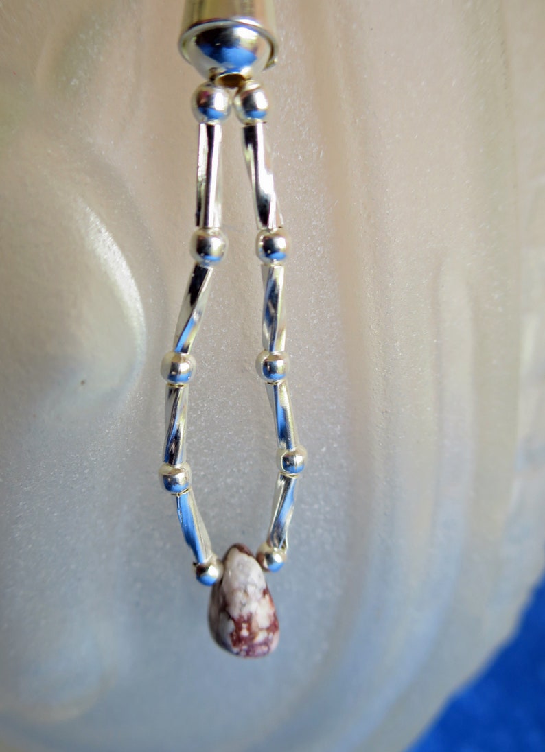 Earrings Natural Arizona Wild Horse Magnesite with Liquid Silver Heishi Beads Loop Dangle, Bold Western Southwest Fashion Style image 2