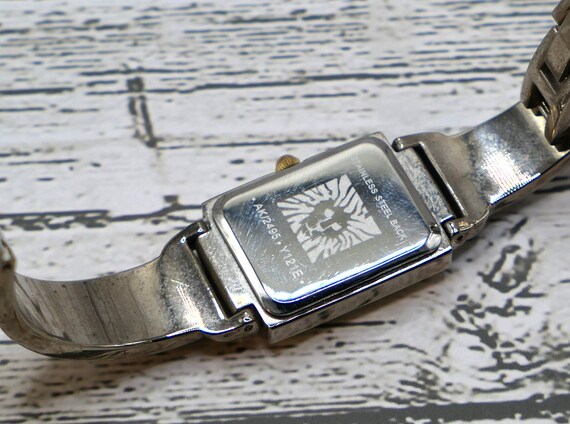 Anne Klein Women's Diamond Rectangular Gold Tone … - image 5