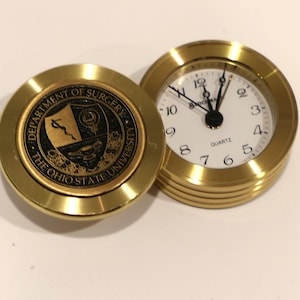 Vintage Compact Benchmark Bullion Clock, OSU Department of Surgery