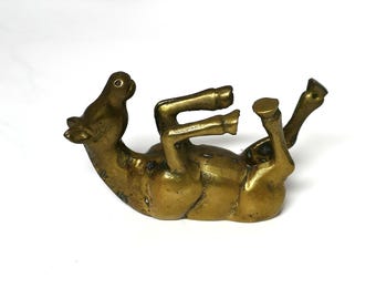 Vintage Brass Horse Decor Figurine, Collectible Art Piece