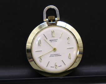 Genovit De Luxe Swiss Made Zegarek kieszonkowy z naciągiem sprężynowym i dożywotnią gwarancją