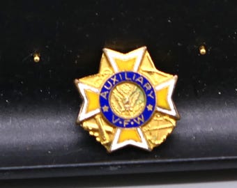 Pin de solapa con bisagra pequeño de la VFW auxiliar vintage