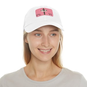 Unisex Hat with Leather Patch, Psalms 91 Design and Curved Bill