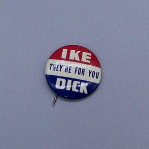 Bottone della campagna Ike e Nixon - Vintage