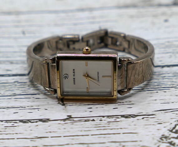 Anne Klein Women's Diamond Rectangular Gold Tone … - image 6