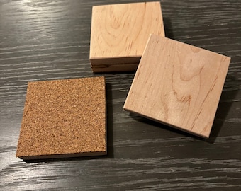 Homemade Natural Maple Wood Coasters (4/set) Best On Etsy